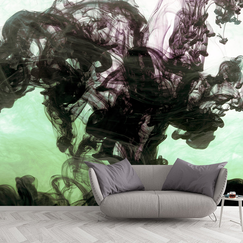 Modern Style Ink Fusion Mural Mildew Resistant Wall Covering for Bedroom Decor