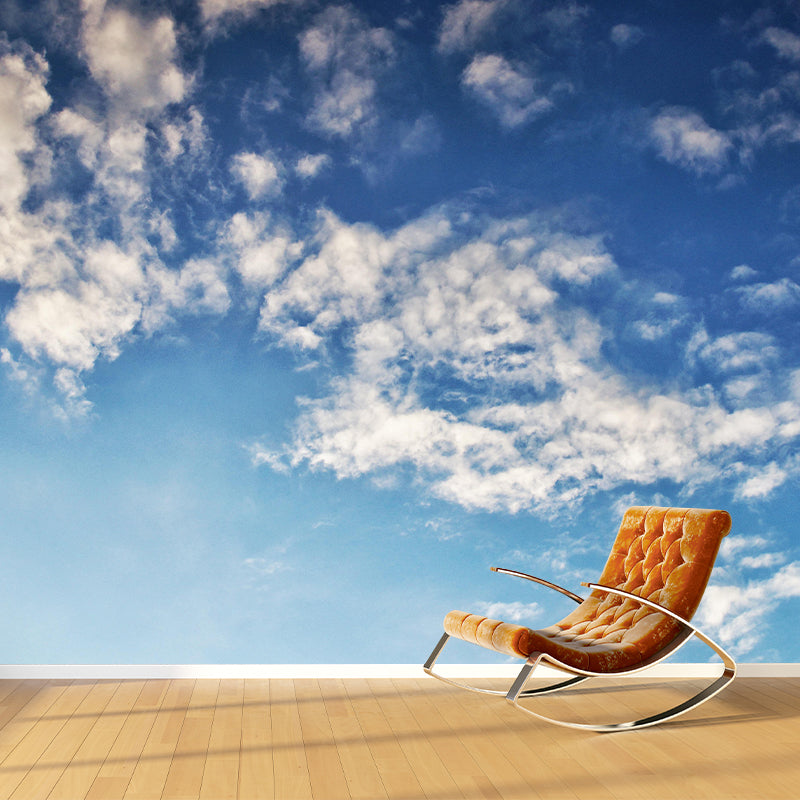 Contemporary Sky Mural Mildew Resistant Wall Covering for Living Room Decor
