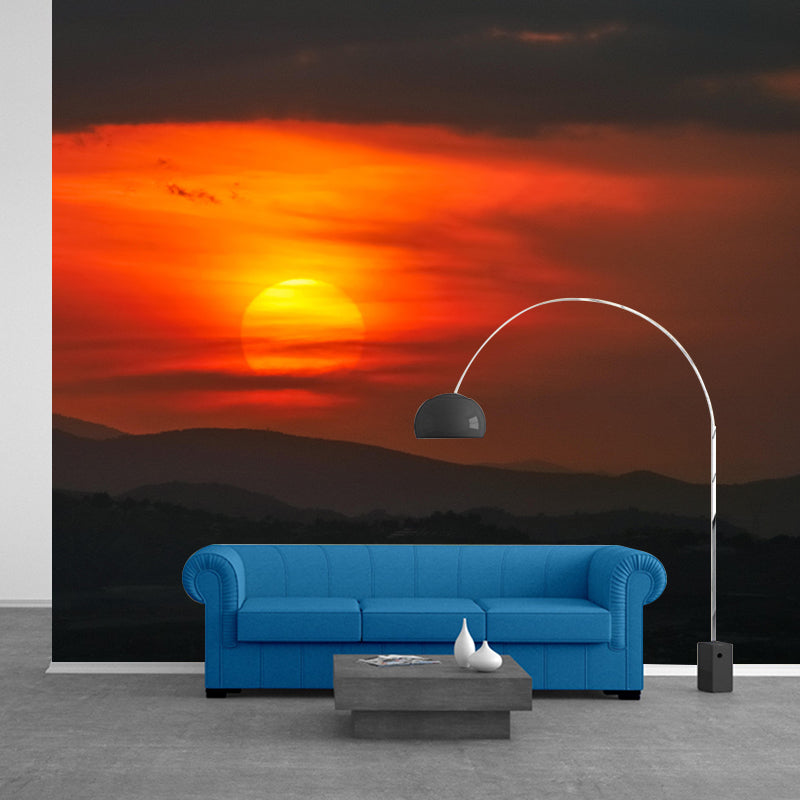 Photography Contemporary Mural Wallpaper with Cloudscape  Painting for Decoration