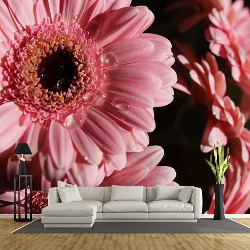 Chrysanthemum Flower Mural Wallpaper Minimalist Home Decor, Customized Size Available