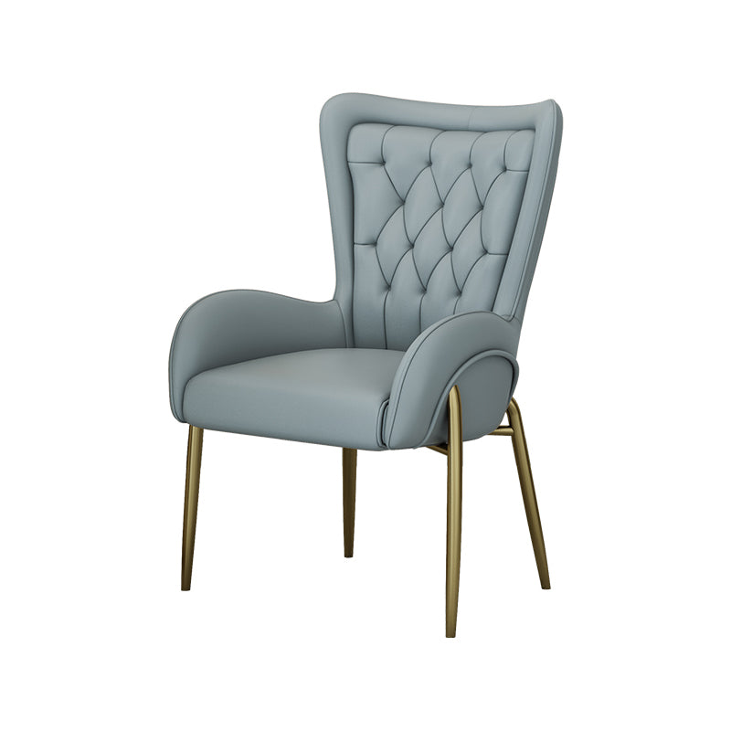 Noordse stijl metalen eetkamerstoelen Tufted Parsons armstoel voor restaurant