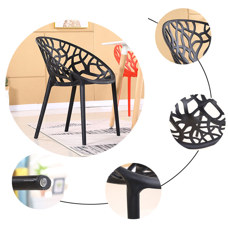 El comedor plástico contemporáneo preside la parte posterior abierta sin brazos que cena la silla lateral para el restaurante
