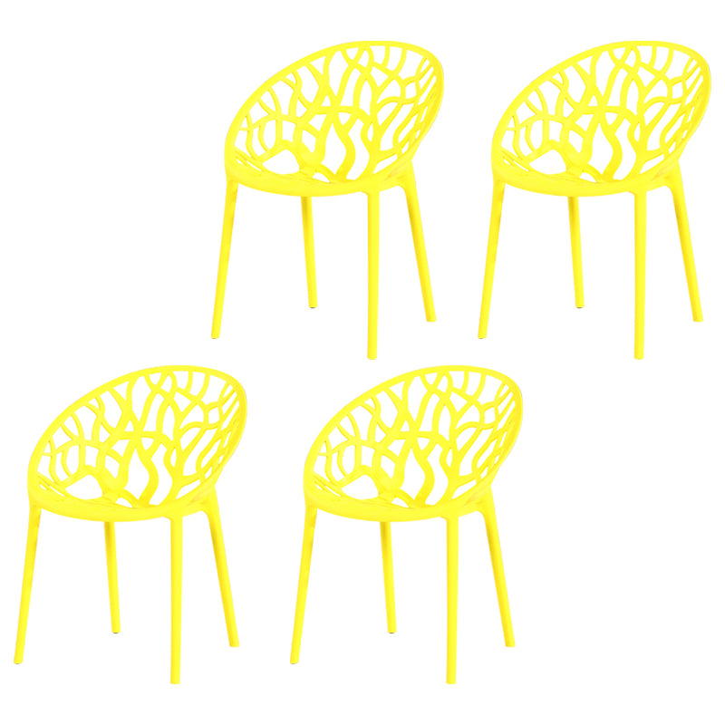 El comedor plástico contemporáneo preside la parte posterior abierta sin brazos que cena la silla lateral para el restaurante