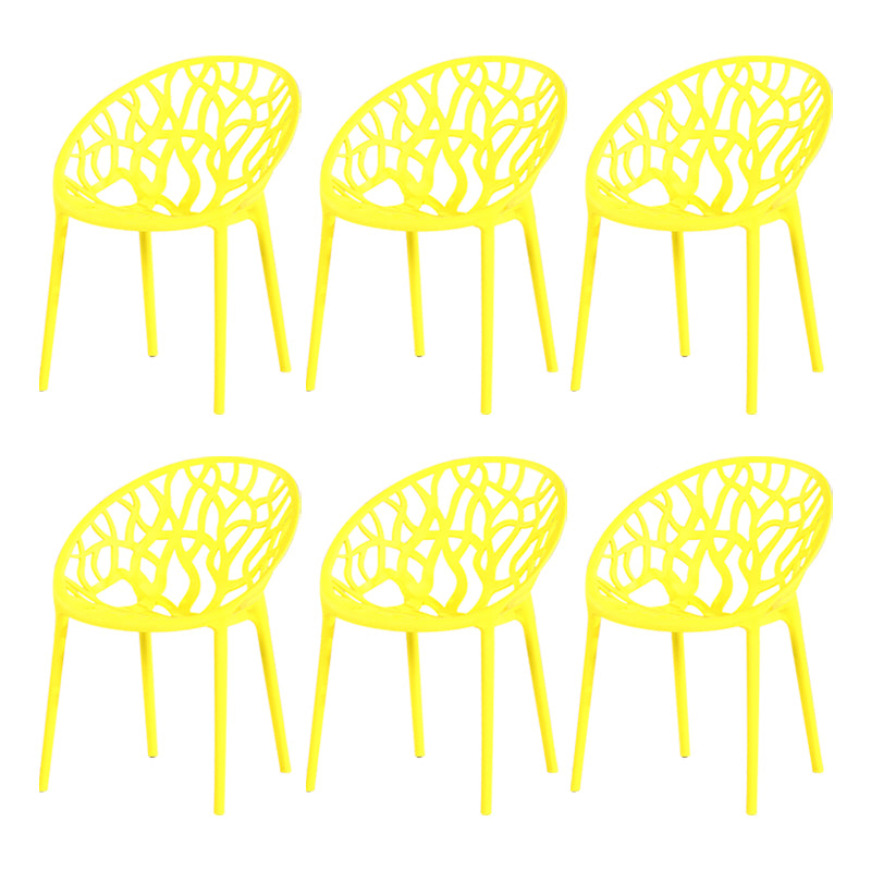 El comedor plástico contemporáneo preside la parte posterior abierta sin brazos que cena la silla lateral para el restaurante