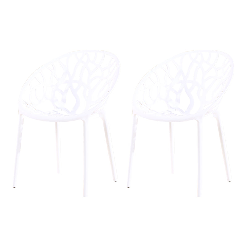 La salle à manger en plastique contemporaine préside la chaise latérale de salle à manger arrière ouverte sans bras pour le restaurant