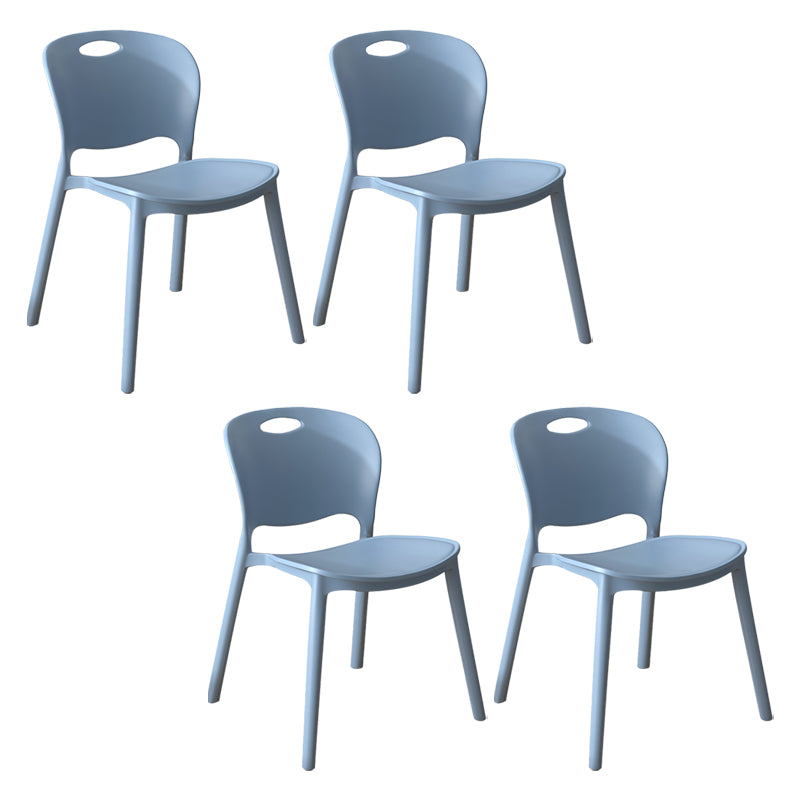 El comedor plástico contemporáneo preside la parte posterior abierta sin brazos que cena la silla lateral para el uso en el hogar