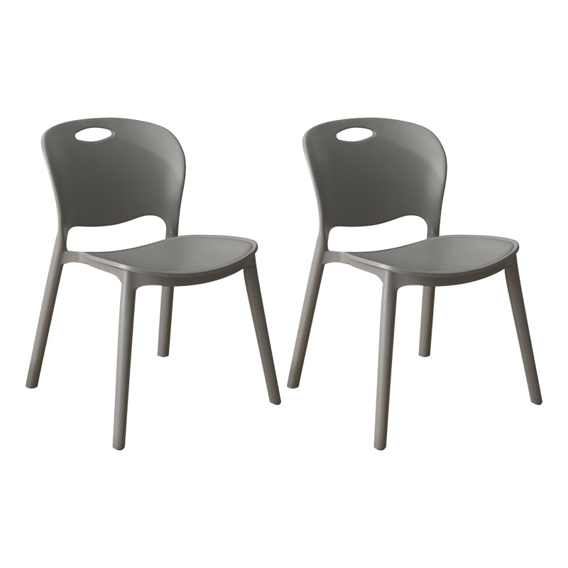 El comedor plástico contemporáneo preside la parte posterior abierta sin brazos que cena la silla lateral para el uso en el hogar