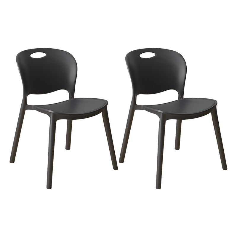El comedor plástico contemporáneo preside la parte posterior abierta sin brazos que cena la silla lateral para el uso en el hogar