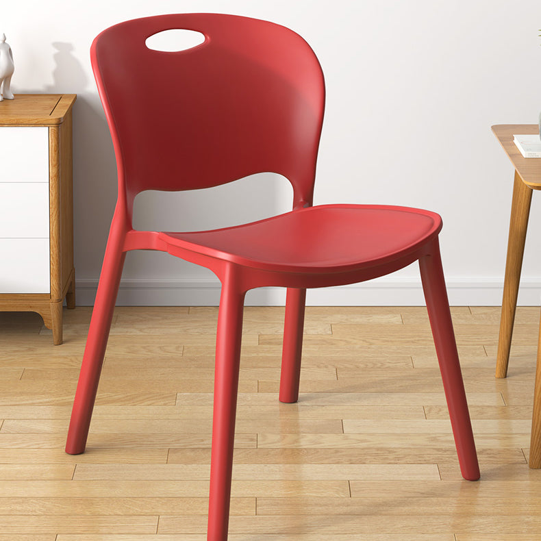 El comedor plástico contemporáneo preside la parte posterior abierta sin brazos que cena la silla lateral para el uso en el hogar