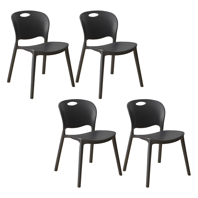 El comedor plástico contemporáneo preside la parte posterior abierta sin brazos que cena la silla lateral para el uso en el hogar