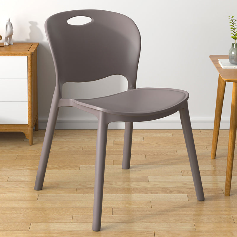 El comedor plástico contemporáneo preside la parte posterior abierta sin brazos que cena la silla lateral para el uso en el hogar
