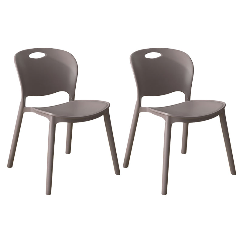 El comedor plástico contemporáneo preside la parte posterior abierta sin brazos que cena la silla lateral para el uso en el hogar