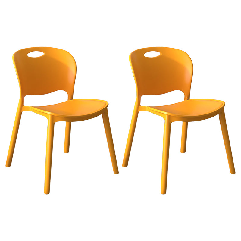 El comedor plástico contemporáneo preside la parte posterior abierta sin brazos que cena la silla lateral para el uso en el hogar