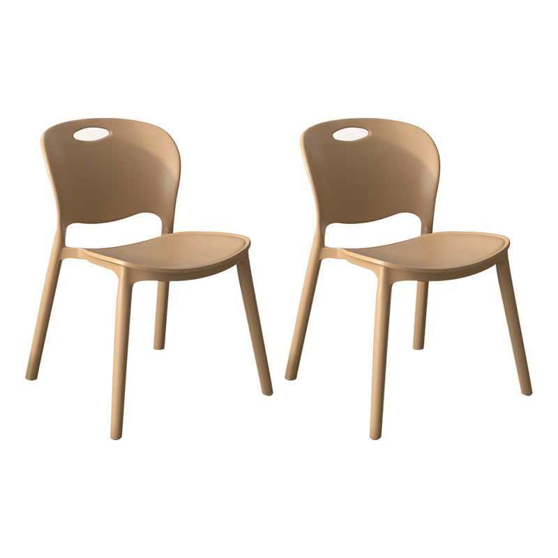 El comedor plástico contemporáneo preside la parte posterior abierta sin brazos que cena la silla lateral para el uso en el hogar