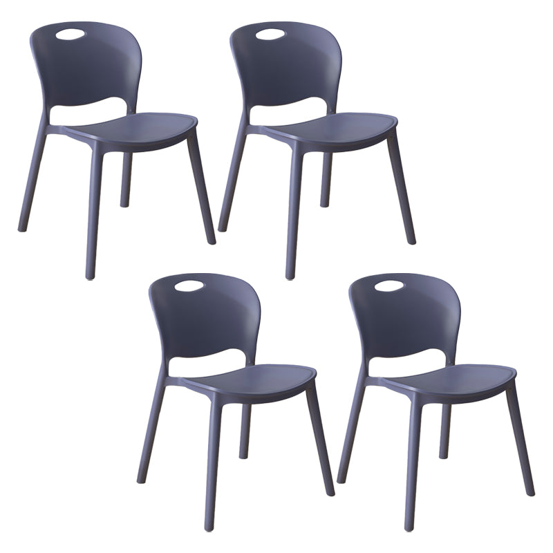 El comedor plástico contemporáneo preside la parte posterior abierta sin brazos que cena la silla lateral para el uso en el hogar