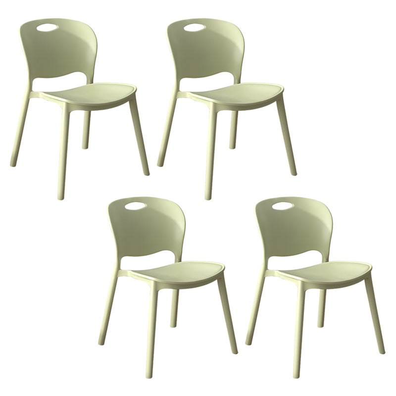 El comedor plástico contemporáneo preside la parte posterior abierta sin brazos que cena la silla lateral para el uso en el hogar