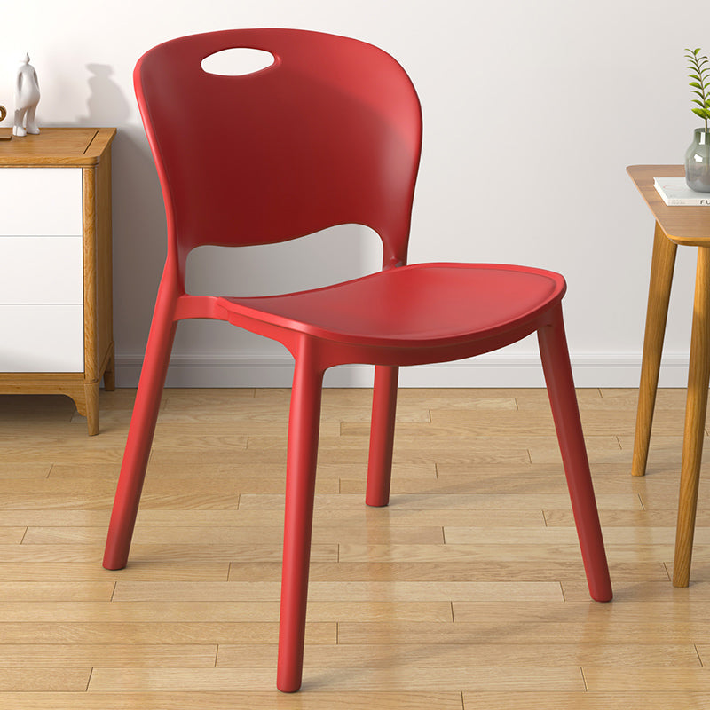 El comedor plástico contemporáneo preside la parte posterior abierta sin brazos que cena la silla lateral para el uso en el hogar