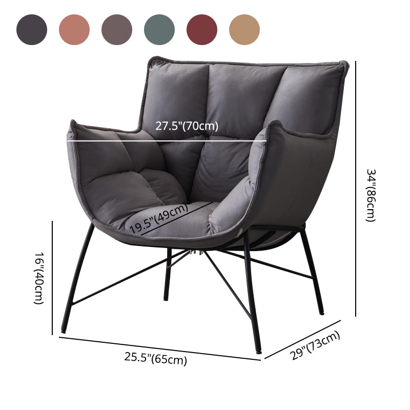 Silla moderna de metal para interiores y exteriores Home Parsons, silla lateral con respaldo capitoné y brazo