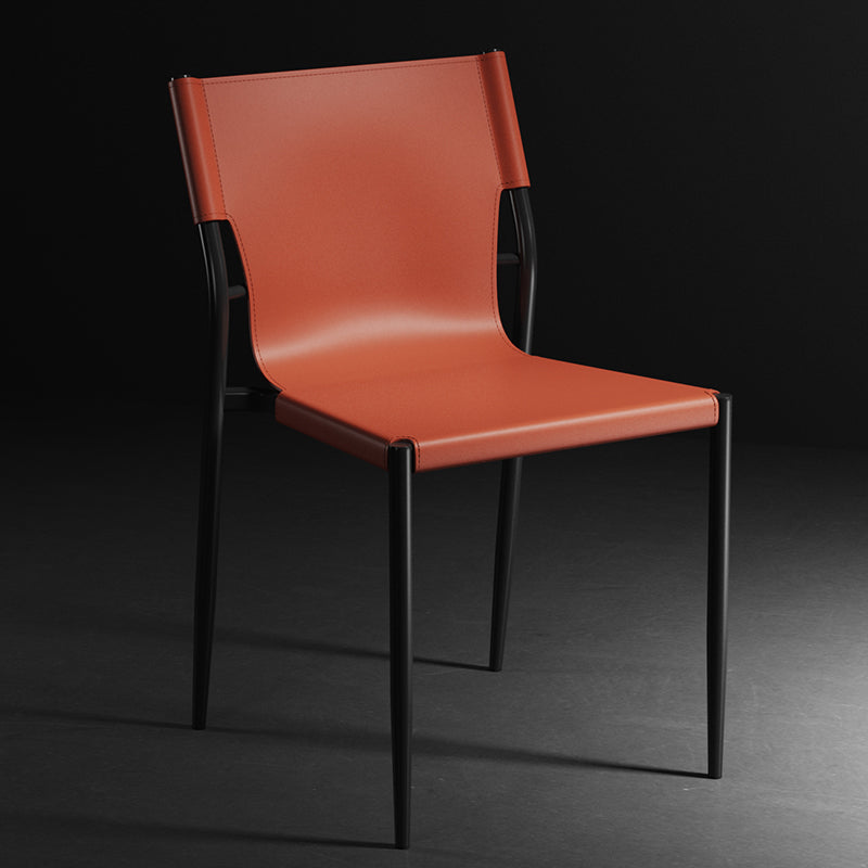 Métal contemporain dinant les chaises sans bras en cuir dinant des chaises pour le restaurant