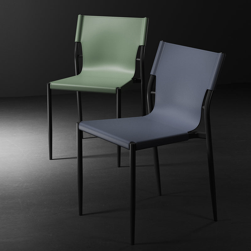Métal contemporain dinant les chaises sans bras en cuir dinant des chaises pour le restaurant