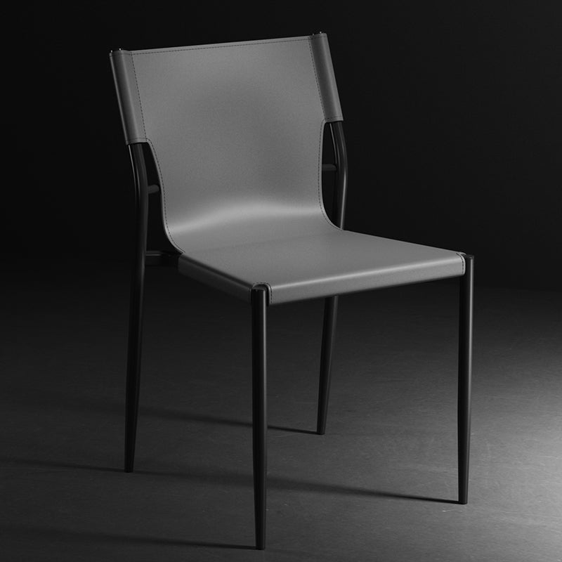 Métal contemporain dinant les chaises sans bras en cuir dinant des chaises pour le restaurant