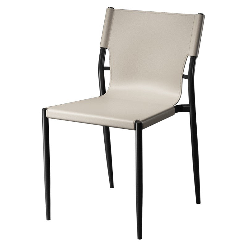 Métal contemporain dinant les chaises sans bras en cuir dinant des chaises pour le restaurant