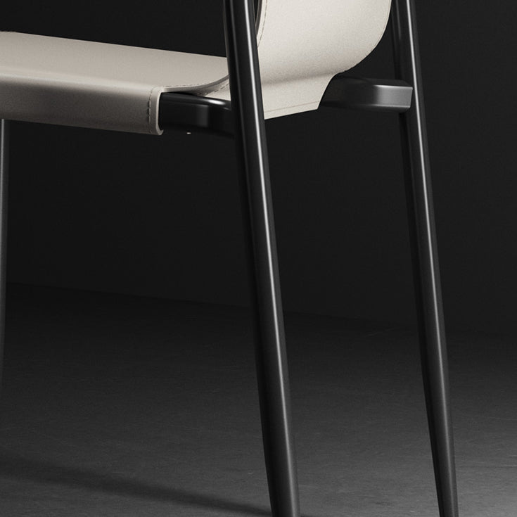 Métal contemporain dinant les chaises sans bras en cuir dinant des chaises pour le restaurant