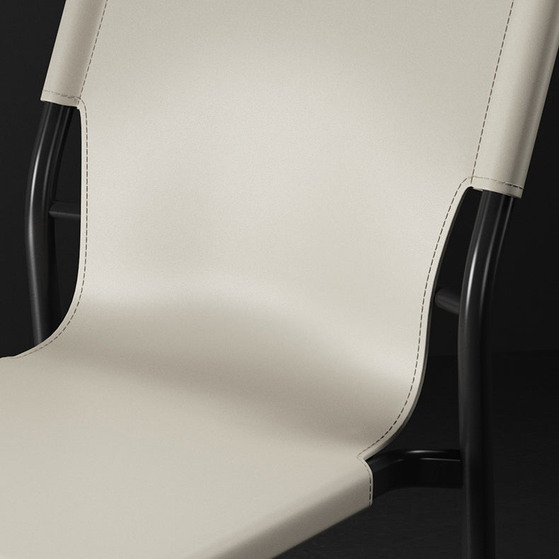 Métal contemporain dinant les chaises sans bras en cuir dinant des chaises pour le restaurant