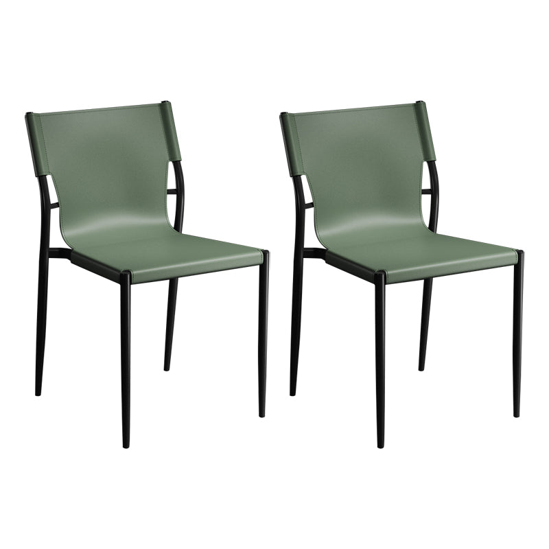Métal contemporain dinant les chaises sans bras en cuir dinant des chaises pour le restaurant