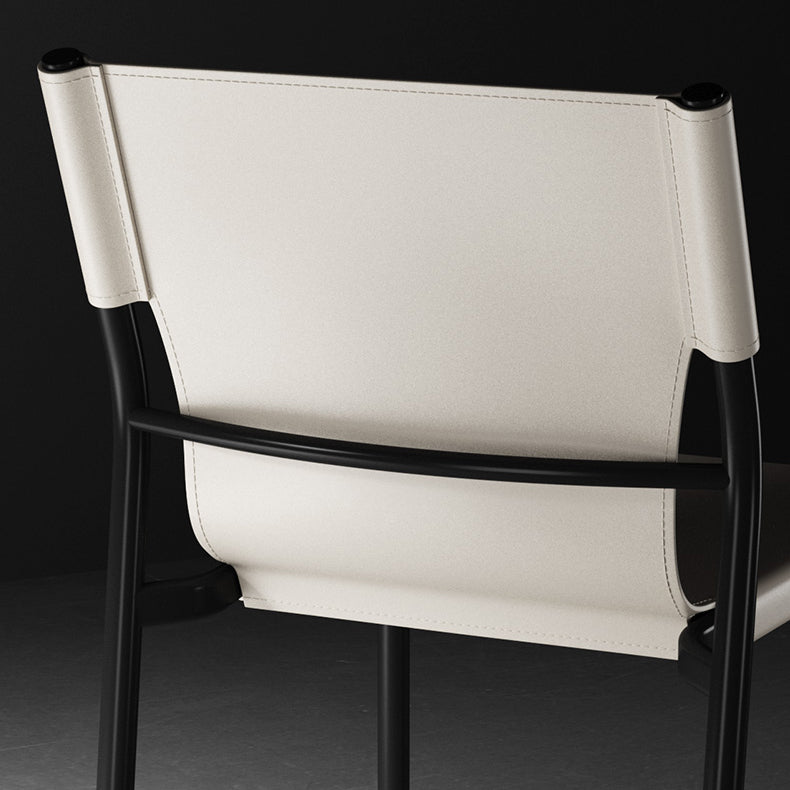 Métal contemporain dinant les chaises sans bras en cuir dinant des chaises pour le restaurant