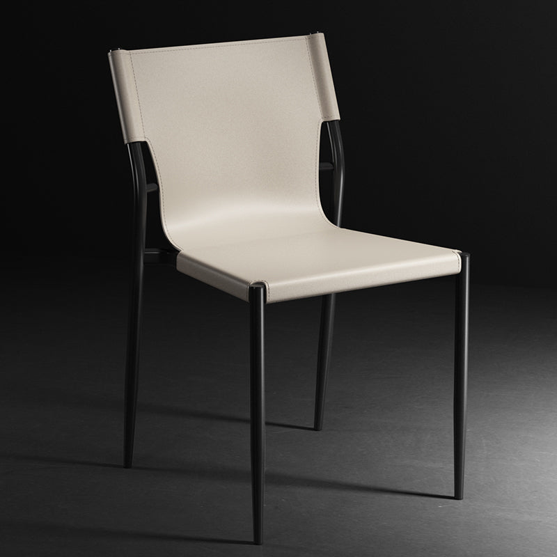 Métal contemporain dinant les chaises sans bras en cuir dinant des chaises pour le restaurant