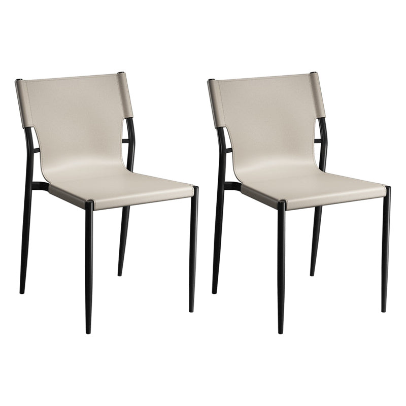 Métal contemporain dinant les chaises sans bras en cuir dinant des chaises pour le restaurant