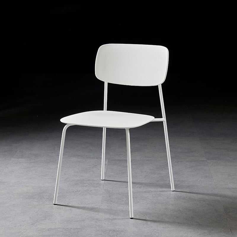 La salle à manger contemporaine en métal préside la chaise de salle à manger à dossier ouvert sans bras pour un usage domestique