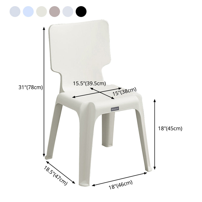 Chaise d'appoint en plastique pour marché nocturne scandinave, chaise de salle à manger à dossier solide, couleur claire