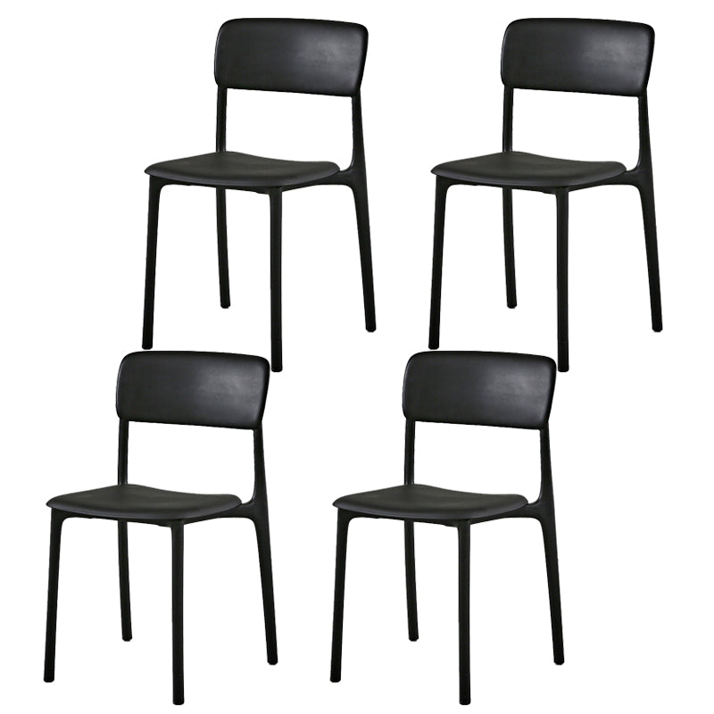 Plastic Scandinavian Restaurant Side Chair Matte Finish Open Dining Chair