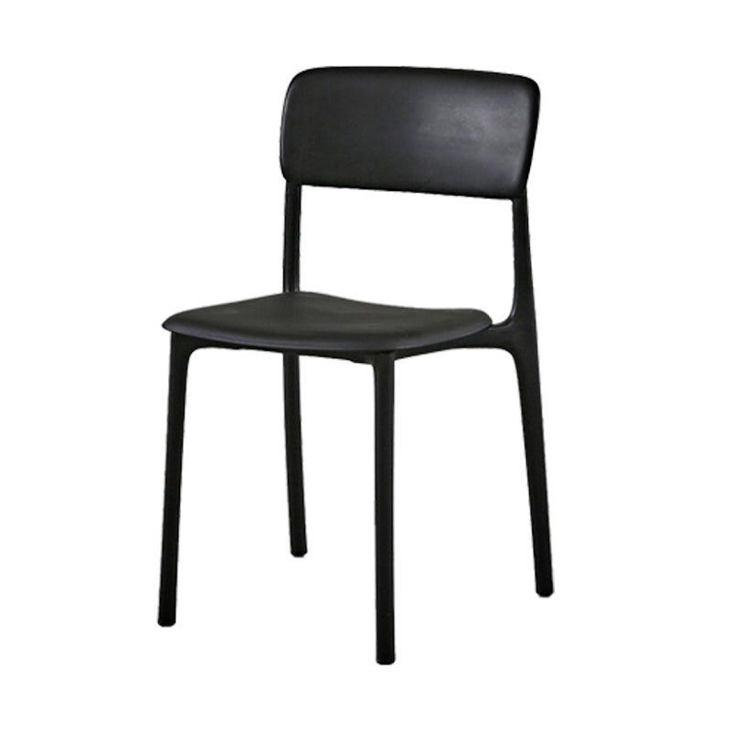 Plastic Scandinavian Restaurant Side Chair Matte Finish Open Dining Chair