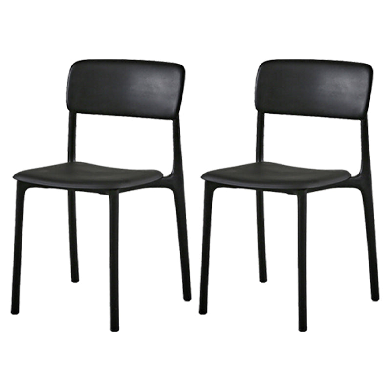 Plastic Scandinavian Restaurant Side Chair Matte Finish Open Dining Chair