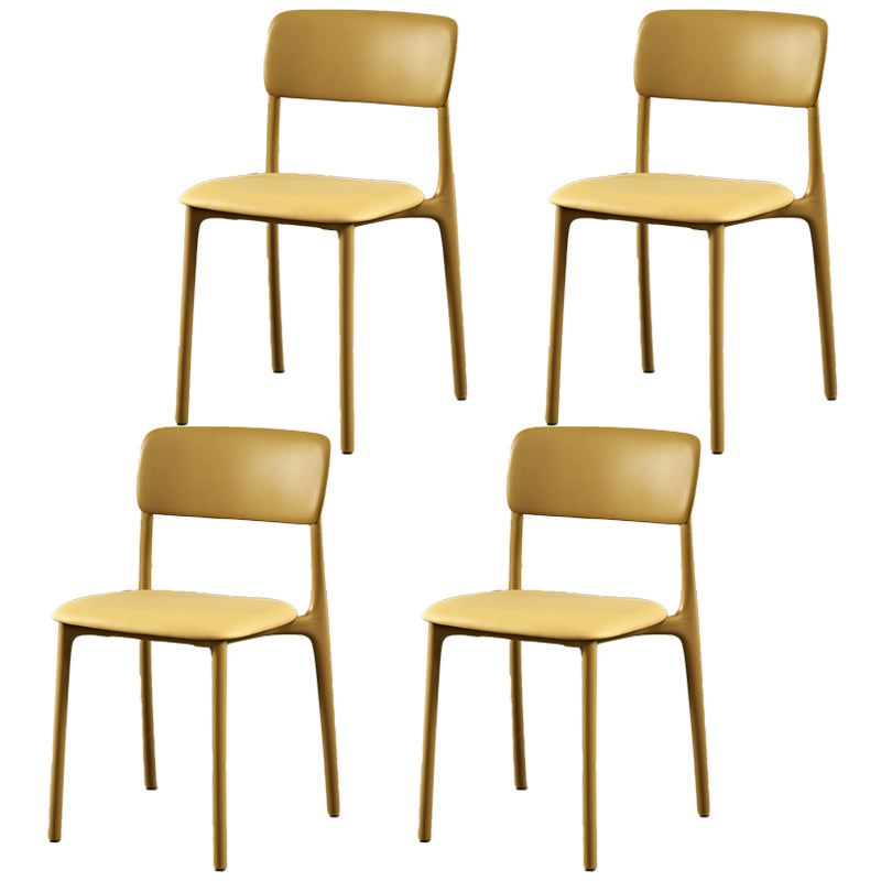 Plastic Scandinavian Restaurant Side Chair Matte Finish Open Dining Chair