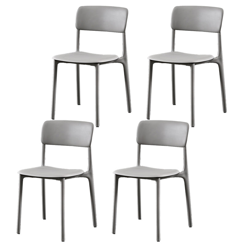 Plastic Scandinavian Restaurant Side Chair Matte Finish Open Dining Chair
