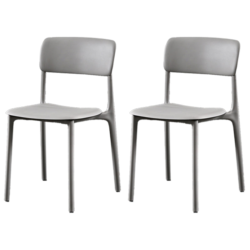 Plastic Scandinavian Restaurant Side Chair Matte Finish Open Dining Chair