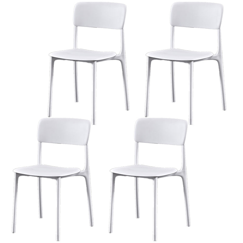Plastic Scandinavian Restaurant Side Chair Matte Finish Open Dining Chair