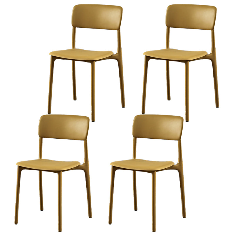 Plastic Scandinavian Restaurant Side Chair Matte Finish Open Dining Chair