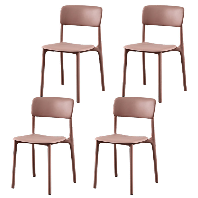 Plastic Scandinavian Restaurant Side Chair Matte Finish Open Dining Chair