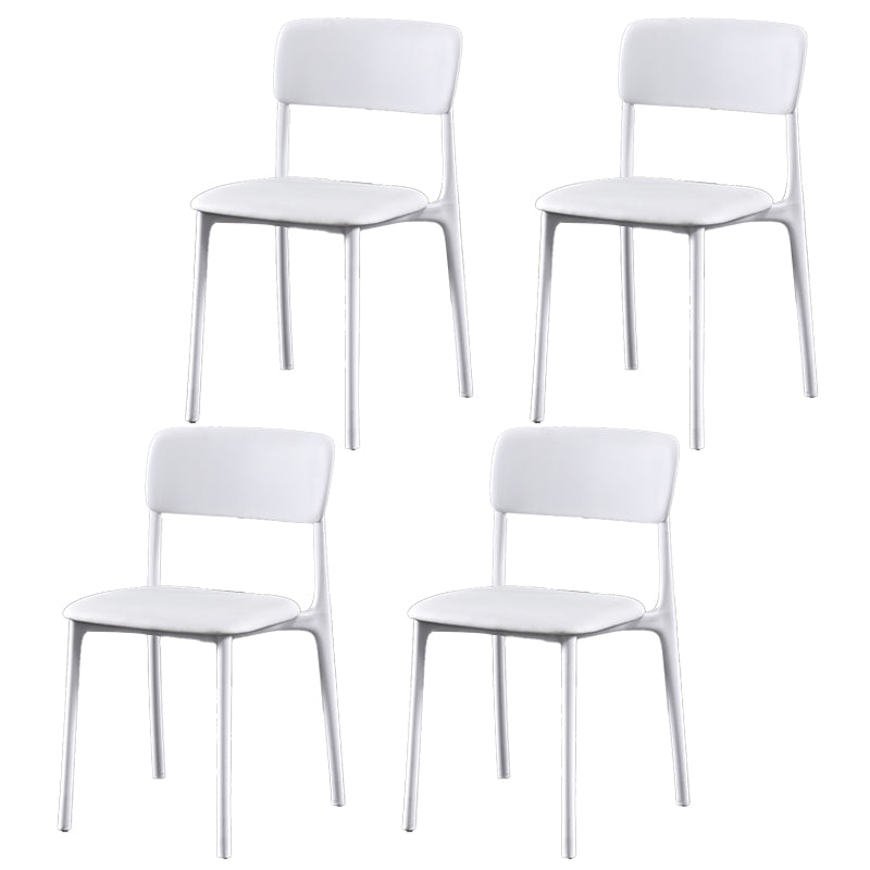 Plastic Scandinavian Restaurant Side Chair Matte Finish Open Dining Chair