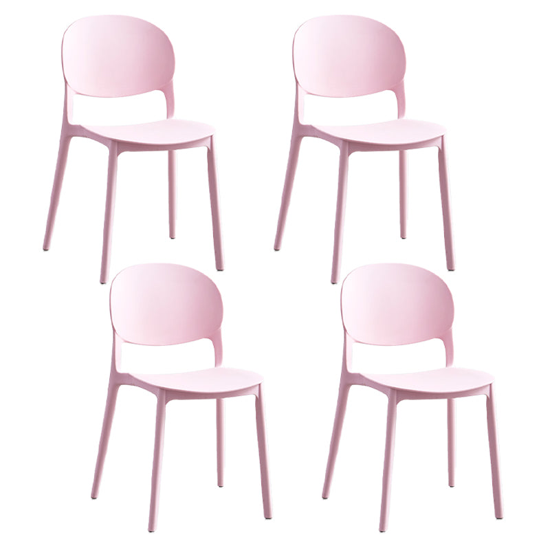 Chaise latéral de salle à manger en plastique mat
