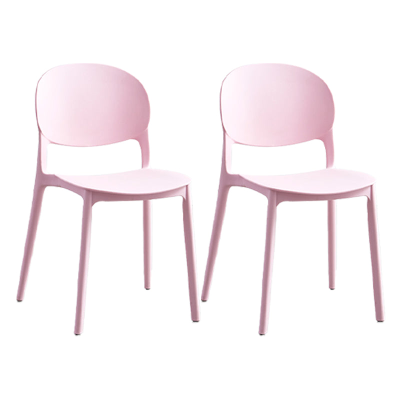 Chaise latéral de salle à manger en plastique mat