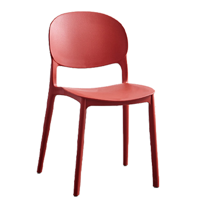 Chaise latéral de salle à manger en plastique mat