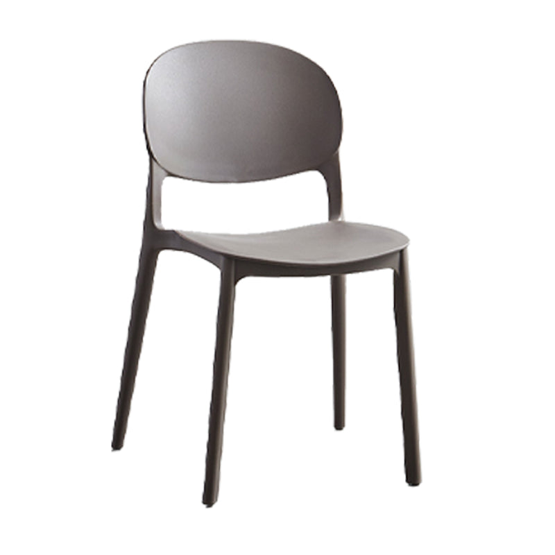 Chaise latéral de salle à manger en plastique mat