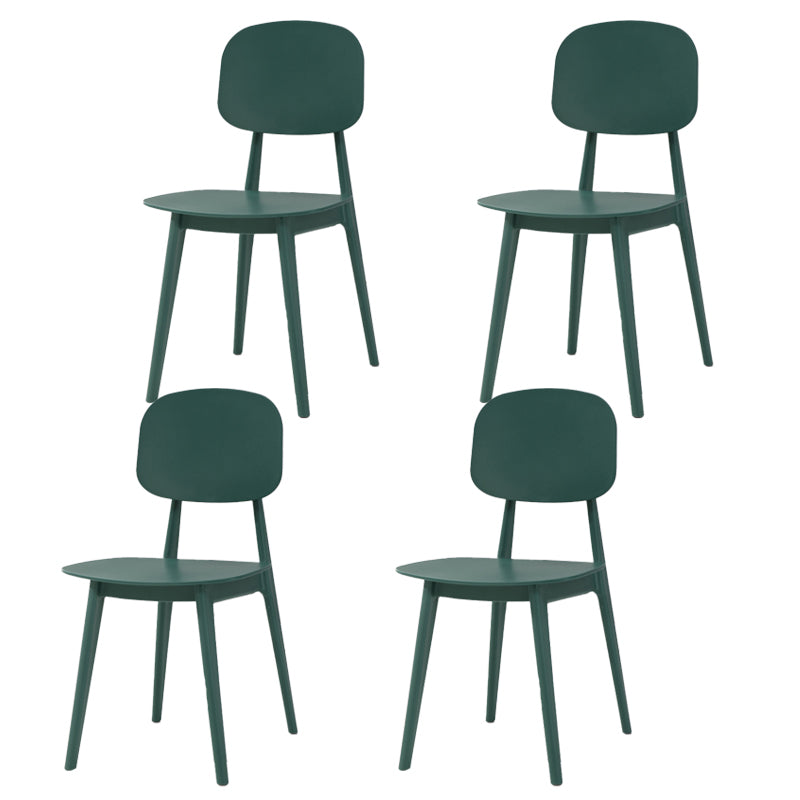 Chaise de salle à manger en plastique de finition mate, chaise de salle à manger à dossier ouvert empilable