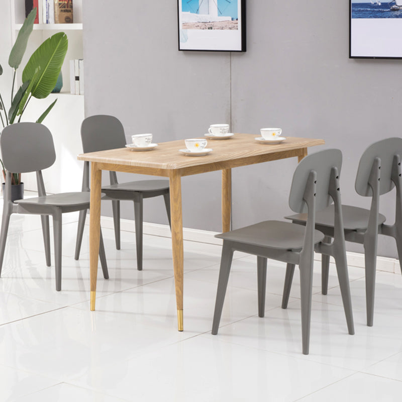Chaise de salle à manger en plastique de finition mate, chaise de salle à manger à dossier ouvert empilable